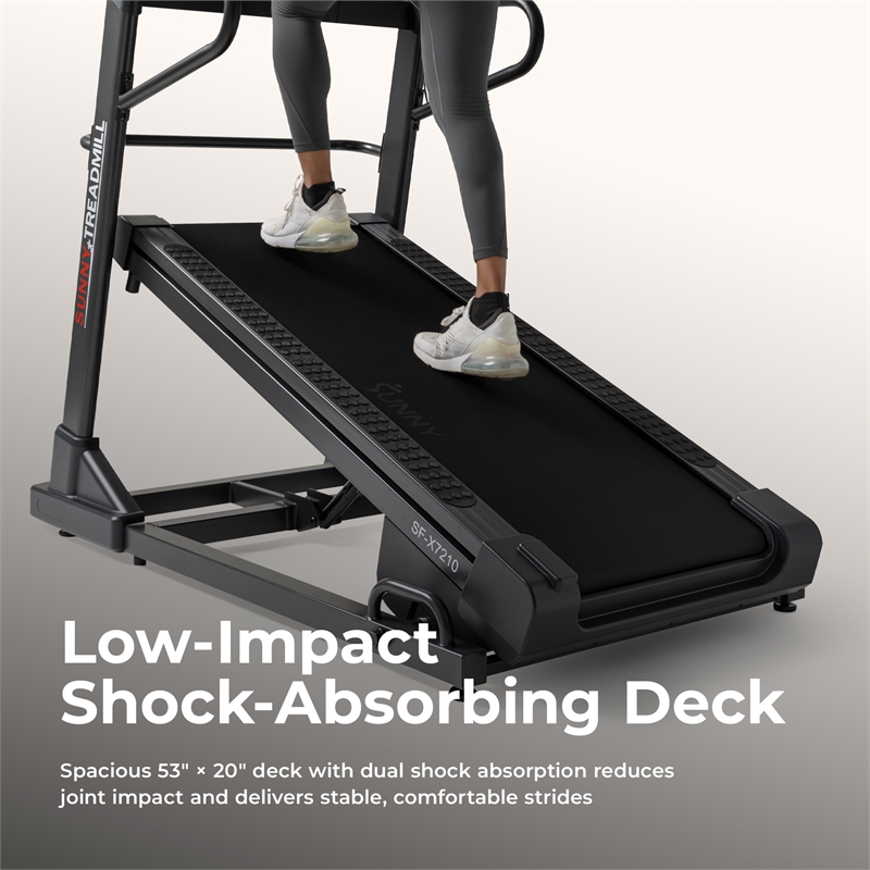 Sunny Health & Fitness Premium Ultimate Incline/Decline Treadmill - Black