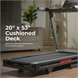 Sunny Health & Fitness Modern T10 Smart Treadmill in Black/Red