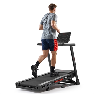 Sunny Health & Fitness Excel Smart Incline/Decline 20&quot Deck Treadmill -Black/Red