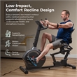 Sunny Health & Fitness Smart HD Mag Recumb Bike w/ 350LB Cap in Black