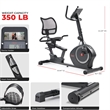 Sunny Health & Fitness Smart HD Mag Recumb Bike w/ 350LB Cap in Black