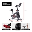 Sunny Health & Fitness PACE 300 Smart Mag Cycling Bike in Gray