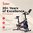 Sunny Health & Fitness PACE 300 Smart Mag Cycling Bike in Gray