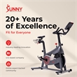 Sunny Health & Fitness Excel 500 Smart Mag Cycling Bike in Gray