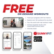 Sunny Health & Fitness Premium Smart Indoor Cycling Bike in Gray