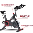 Sunny Health & Fitness Premium Smart Indoor Cycling Bike in Gray