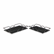 Gelven Set of 2 Black Mirrored Modern Metal Trays