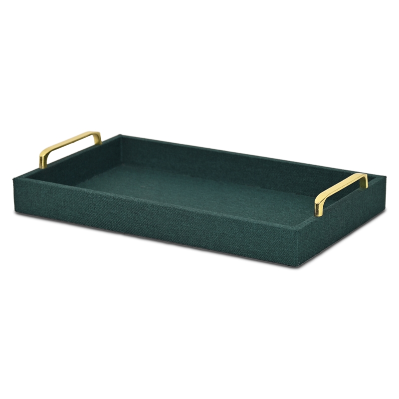 Canter Isle Linen Dark Green Tray