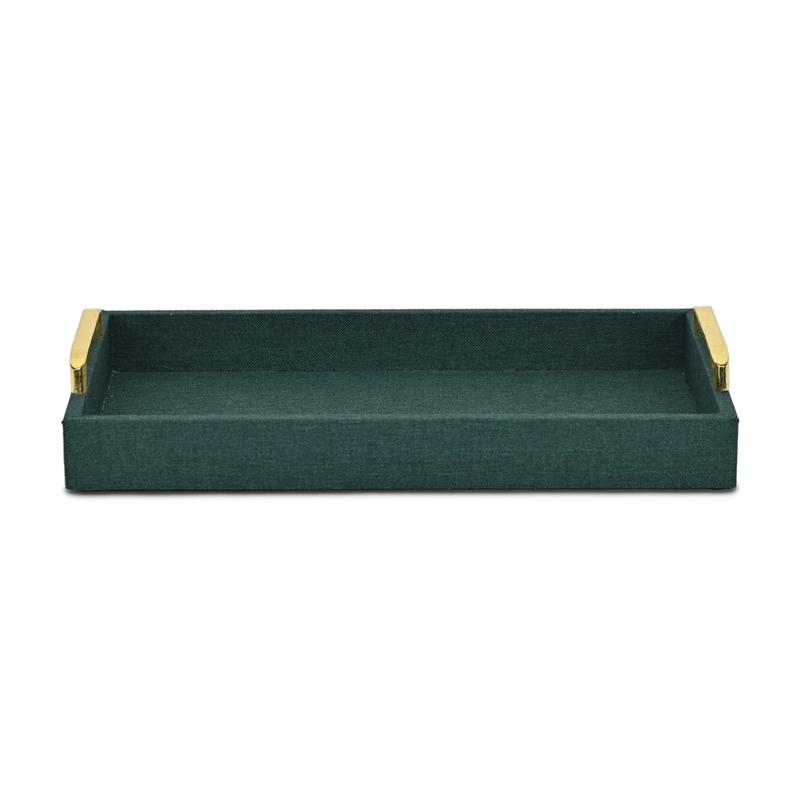 Canter Isle Linen Dark Green Tray