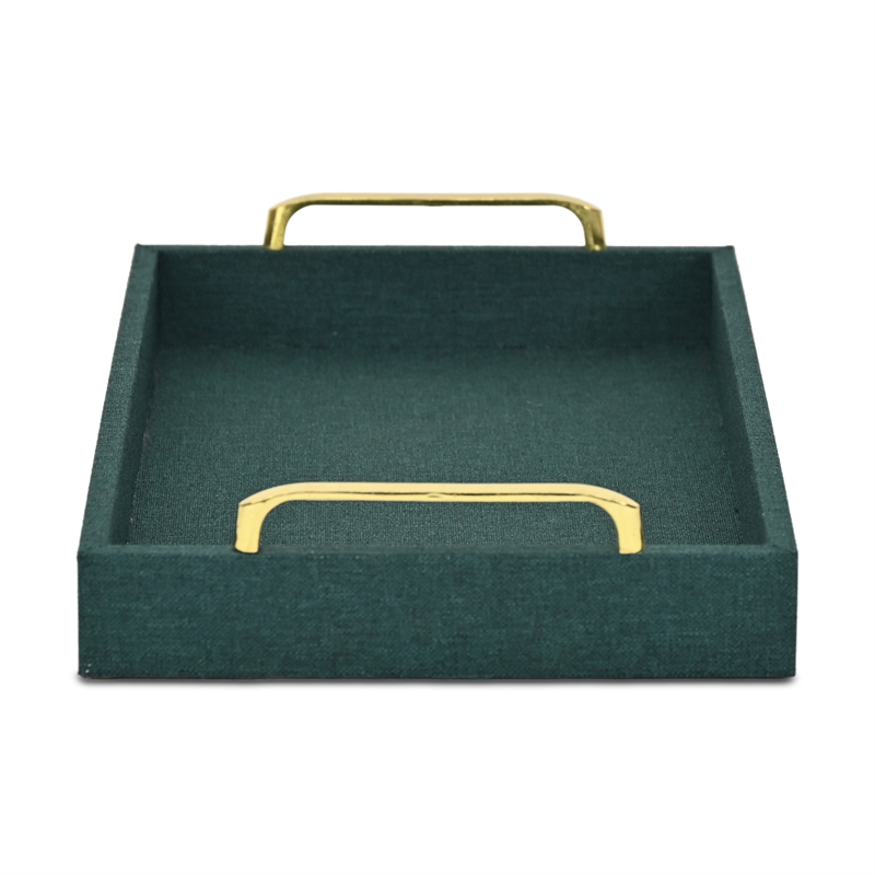 Canter Isle Linen Dark Green Tray