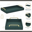 Canter Isle Linen Dark Green Tray