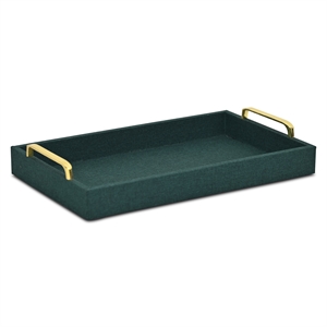 Canter Isle Linen Dark Green Tray
