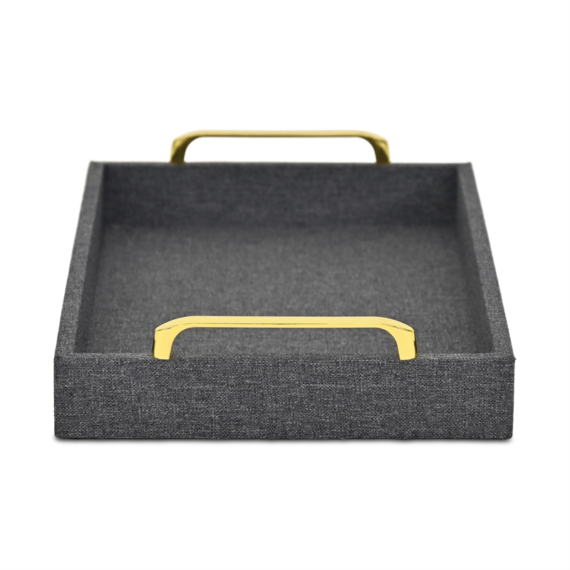 Canter Isle Linen Dark Gray Tray