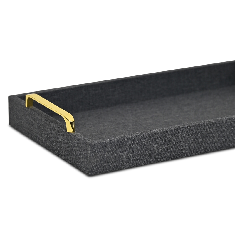 Canter Isle Linen Dark Gray Tray