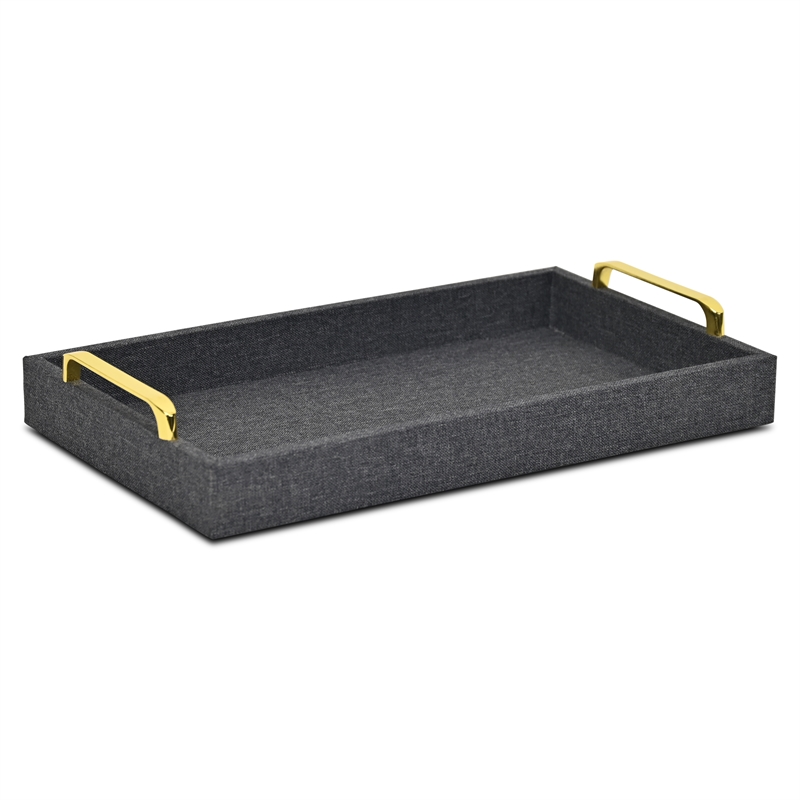 Canter Isle Linen Dark Gray Tray