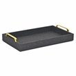 Canter Isle Linen Dark Gray Tray