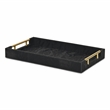 Ausel Crinkled Gloss Pattern Tray with Gold Handles