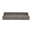 Ausel Crinkled Gloss Pattern Tray with Gold Handles