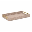 Ausel Crinkled Gloss Pattern Tray with Gold Handles