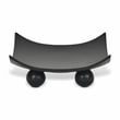 Clyne Curved Black Wood Trays on Wood Orbs
