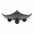 Clyne Curved Black Wood Trays on Wood Orbs