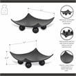 Clyne Curved Black Wood Trays on Wood Orbs