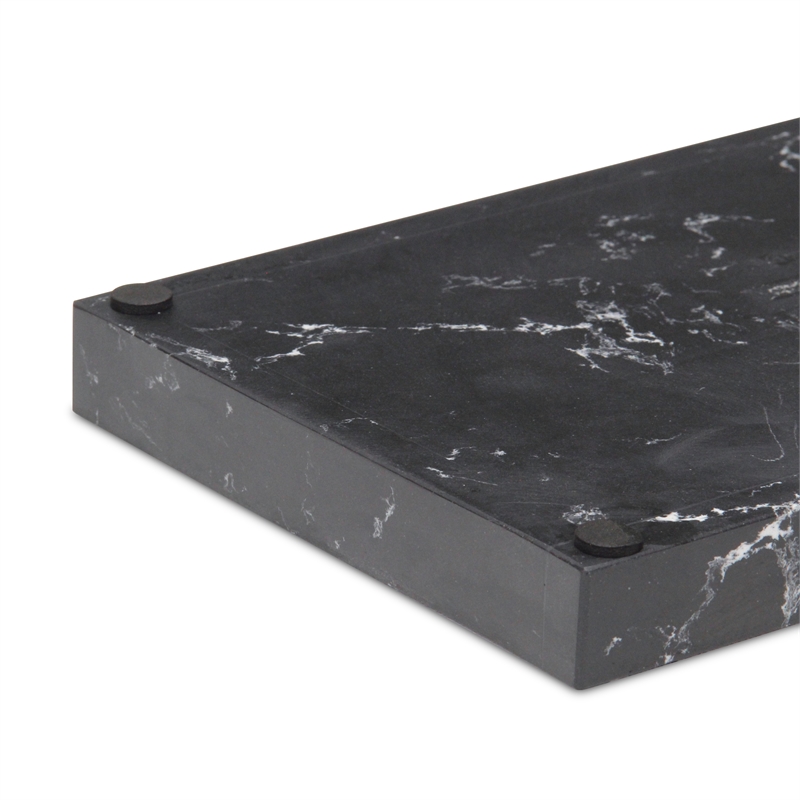 Sarrasseau Black Marble Tray with Raised Rim