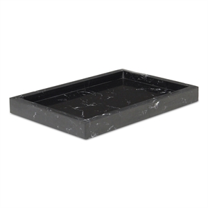 Sarrasseau Black Marble Tray with Raised Rim