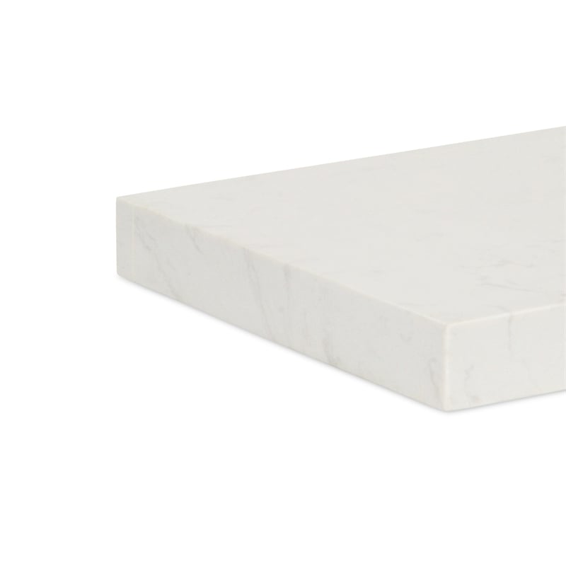 Sarrasseau White Marble Tray with Raised Rim