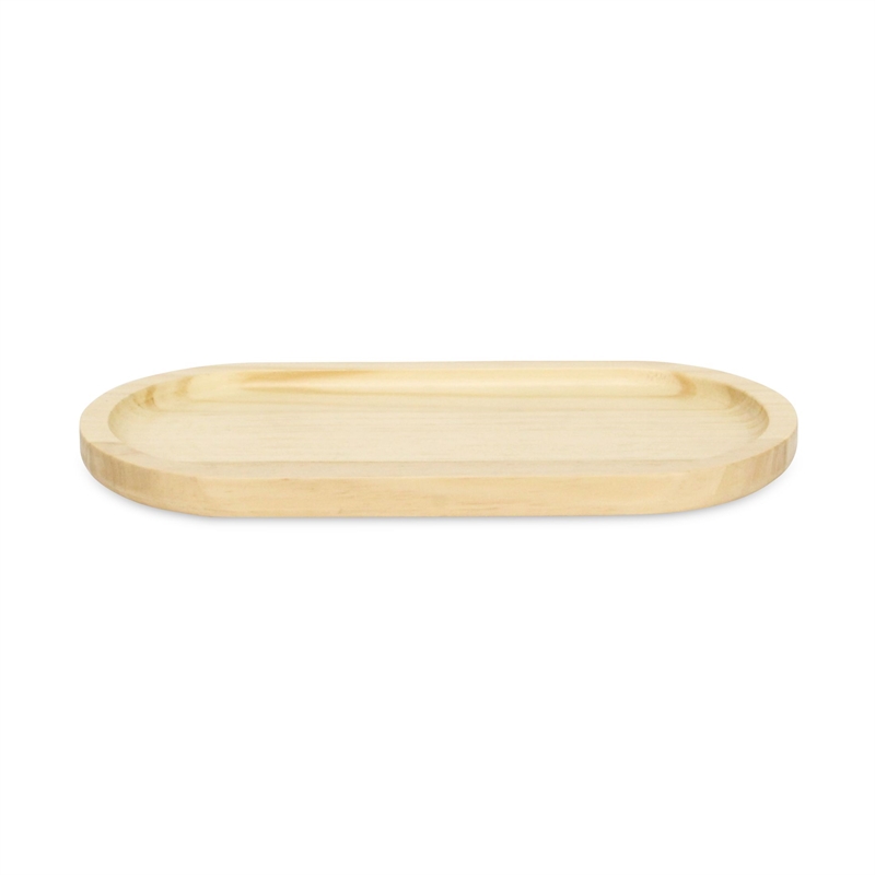 Kishen Ridge Oblong Natural Wood Glossy Tray