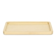Kishen Ridge Rectangular Natural Wood Glossy Tray with Smooth Corners