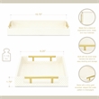 Mariline Elegant Fish Scale Pattern Tray & Gold Handles