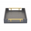 Mariline Elegant Fish Scale Pattern Tray & Gold Handles