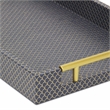 Mariline Elegant Fish Scale Pattern Tray & Gold Handles