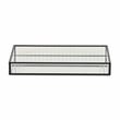 Veldra Black Rectangular Fluted Glass Tray