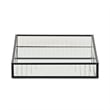 Veldra Black Rectangular Fluted Glass Tray