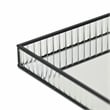Veldra Black Rectangular Fluted Glass Tray