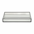 Veldra Black Square Fluted Glass Tray