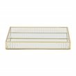 Veldra Gold Square Fluted Glass Tray