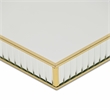Veldra Gold Square Fluted Glass Tray