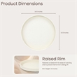 Tamsin Weave Pattern Round Serving Tray - White