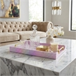 Nimue Seascale Pattern Iridescent Tray with Gold Hardware