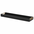 Nyssa Slim Rectangular Wood Decorative Tray - Black