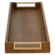 Nyssa Slim Rectangular Wood Decorative Tray - Brown