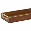 Nyssa Slim Rectangular Wood Decorative Tray - Brown