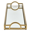 Verena Slim Rectangular Mirrored Tray - Gold