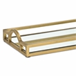 Verena Slim Rectangular Mirrored Tray - Gold
