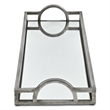 Verena Slim Rectangular Mirrored Tray - Silver