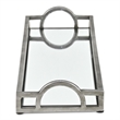 Verena Slim Rectangular Mirrored Tray - Silver