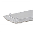 Ecara Gold Accented Silver Metal Table Tray